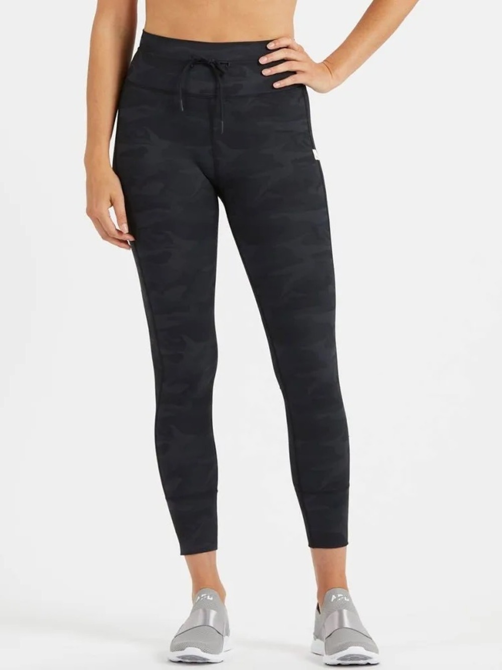 Vuori Black Camo High-Rise Leggings in Black Camo